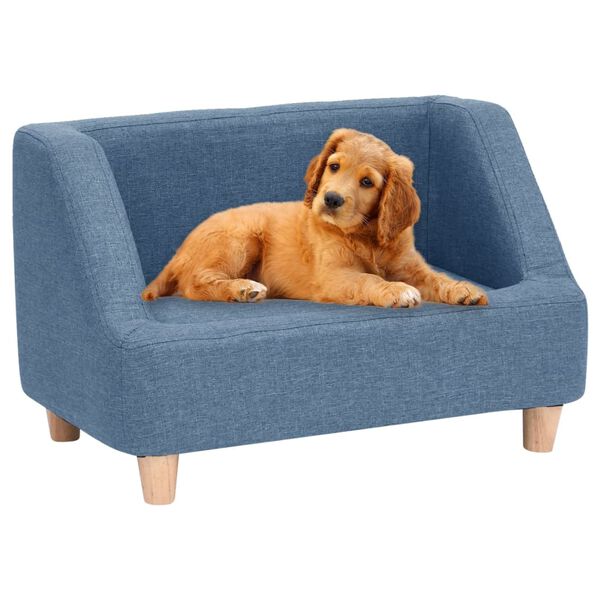 vidaXL Hundesofa bl&aring; 60x37x39 cm lin