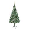 vidaXL Kunstig juletre med 300 LED med stativ grønn 210 cm PVC og stål