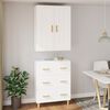 vidaXL Highboard hvit konstruert tre