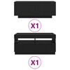 vidaXL TV-benksett 2 pcs Svart 180 x 35 x 40 cm Konstruert tre
