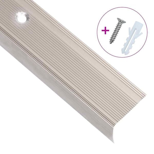 vidaXL Trappeneser L-form 15 stk aluminium 100 cm champagne