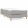 vidaXL Boxspring-sengeramme lysegr&aring; 90x190 cm Single stoff