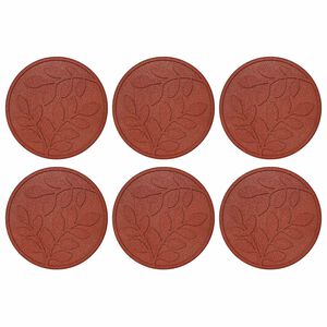 vidaXL Stepping Stone 6 pcs R&oslash;d &Oslash; 44 x 2 cm Gummi