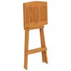 vidaXL Foldbart barsett 5 deler heltre teak
