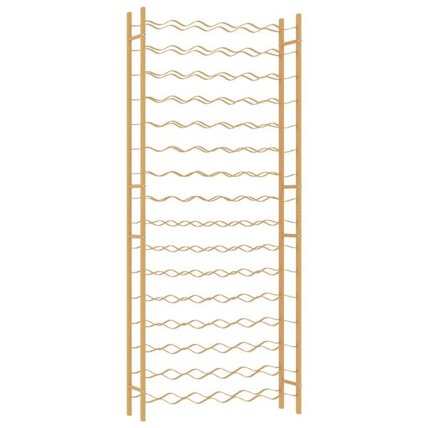 vidaXL Vinstativ for 96 flasker metall gull