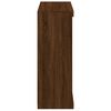 vidaXL Skjenk med LED-lys brun eik 81x37x100 cm