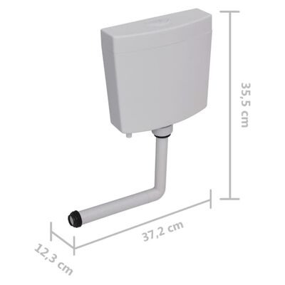 vidaXL Toalettvanntank med bunnvann 3/6 L grå