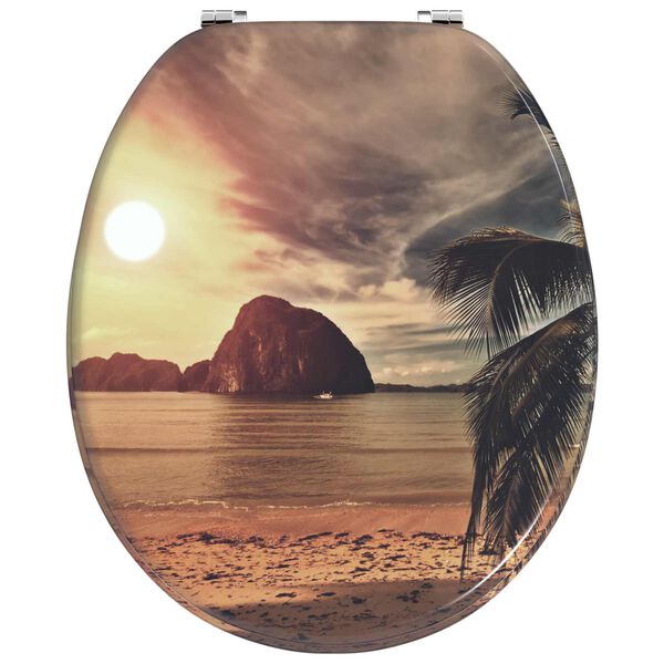 vidaXL Toalettsete Oransje 44 x 38 cm MDF-plater