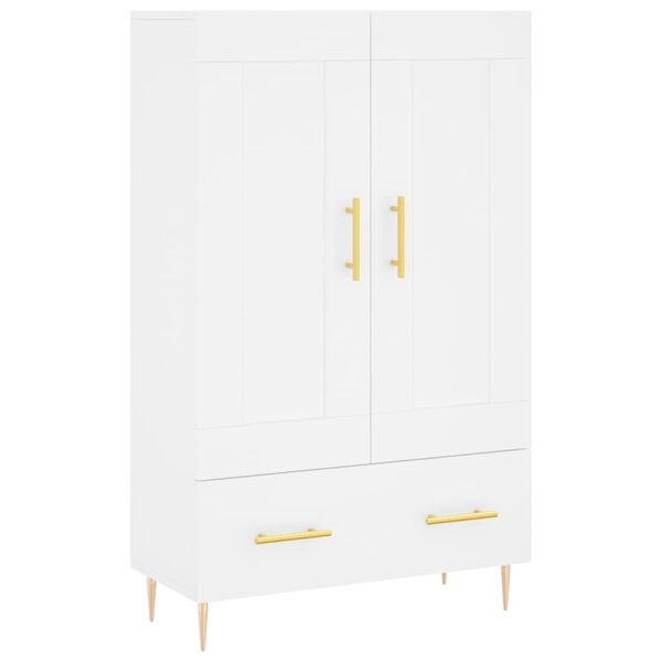 vidaXL Highboard hvit 69,5x31x115 cm konstruert tre
