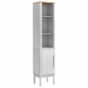 vidaXL H&oslash;yt baderomsskap FLORO Hvit 35 x 30 x 160 cm Massiv furu