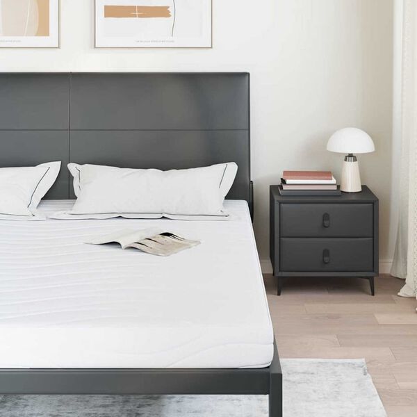 vidaXL Madrass Hvit 200 x 200 cm Gel Minne Skum