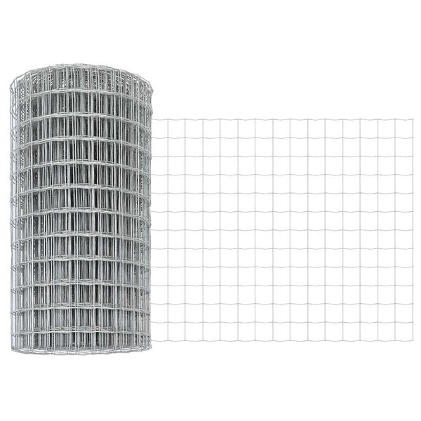 vidaXL Euro gjerde sølv 0.4 x 50 m Varmegalvanisert jern