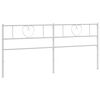 vidaXL Utskiftbar sengegavl i metall hvit 193 cm