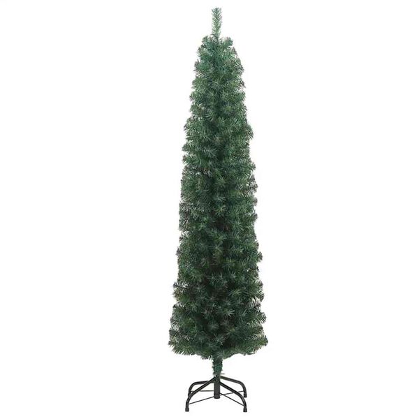 vidaXL Kunstig juletre med 300 LED gr&oslash;nn 210 cm PVC og st&aring;l og plast