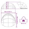 vidaXL Poolkuppel Bl&aring; 592 x 590 x 275 cm 185T polyester med PU-belegg