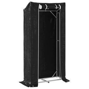 vidaXL Vedstativ med regntrekk 100x40x200 cm galvanisert stål