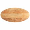 vidaXL Bordplate lysebrun 120x60x2 cm oval heltre eik