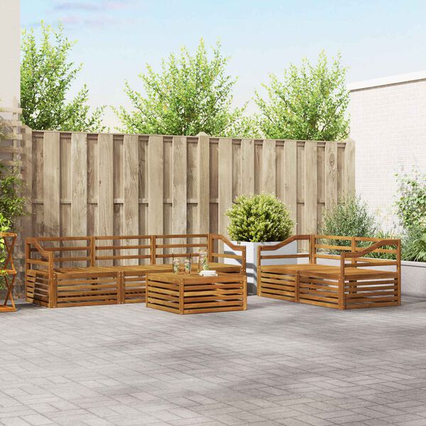 vidaXL Utend&oslash;rs sofa-sett 6 pcs Naturlig