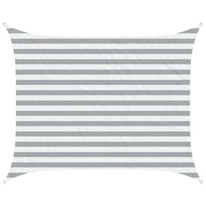 vidaXL Solskygge seil Lys Gr&aring; og Hvit 2 x 2,5 m 100% polyester Oxford
