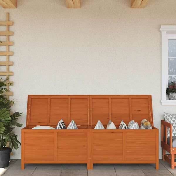 vidaXL Putekasse brun 198,5x50x56,5 cm heltre gran