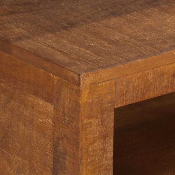 vidaXL TV-skap med hylle med d&oslash;r Brun 110 x 30 x 40 cm heltre mango