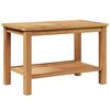 vidaXL Kaffebord med lagring Brun 70 x 40 x 45 cm Massivt Teaktre