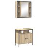 vidaXL Baderomsinnredningssett 2 stk. Brun 60 x 30 x 60 cm