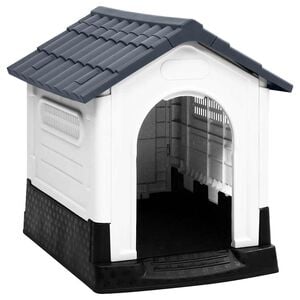 vidaXL Hundehus gr&aring;tt 57x68x66 cm polypropylen