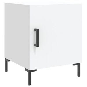 vidaXL Nattbord hvit 40x40x50 cm konstruert tre