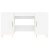 vidaXL Skrivebord hvit 140x50x75 cm konstruert tre