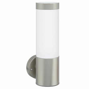 vidaXL Utevegglampe s&oslash;lv 12 x 8,5 x 27 cm Rustfritt st&aring;l og plast