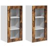 vidaXL Vegghylle LUCCA 2 pcs R&oslash;kt Eik 40 x 31 x 80 cm Konstruert tre