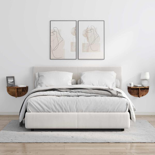 vidaXL Vegghylle Gammelt tre 38 x 19 x 19 cm Konstruert tre