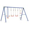 vidaXL Ute Huske Sett Flerfarget 330 x 185 x 185 cm St&aring;l og PE
