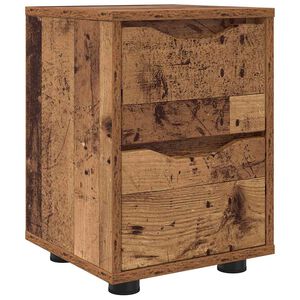vidaXL Nattbord med skuff Gamle tre 30,5 x 30 x 43 cm Konstruert tre