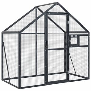 vidaXL Fuglehus antrasitt 179x100x185 cm aluminium