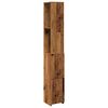 vidaXL Baderomsskap gammelt tre 25x25x170 cm konstruert tre