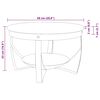 vidaXL Salongbord Ø68x43 cm gjenvunnet heltre
