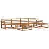 vidaXL Utend&oslash;rs sofa-sett 6 pcs Naturlig Solid akasietre