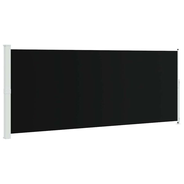 vidaXL Uttrekkbar sidemarkise 200x500 cm svart