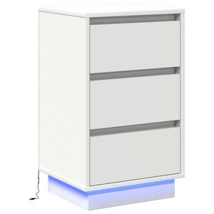 vidaXL Nattbordskap Hvit 39 x 34,5 x 65 cm Konstruert tre