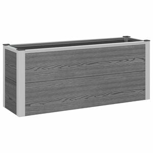 vidaXL H&oslash;ybed Gr&aring; 100 x 30 x 22 cm WPC og Aluminium