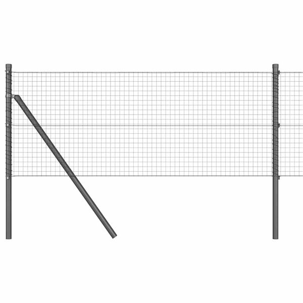 vidaXL Gjerdep&aring;le Gr&aring; 10 x 0,6 m (25 x 25 mm nett) St&aring;l og PVC