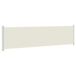 vidaXL Uttrekkbar sidemarkise 614x160 cm kremhvit