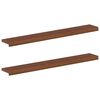 vidaXL Vinduplanker 2 stk. M&oslash;rk brun 110 x 20 x 2 cm Massivt Eiketre