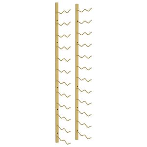 vidaXL Veggmontert vinstativ for 24 flasker gull jern