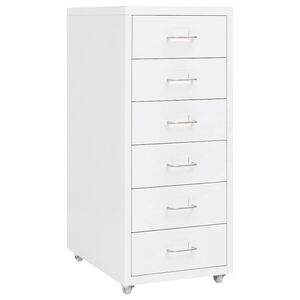 vidaXL Mobilt arkivskap hvit 28x41x69 cm metall