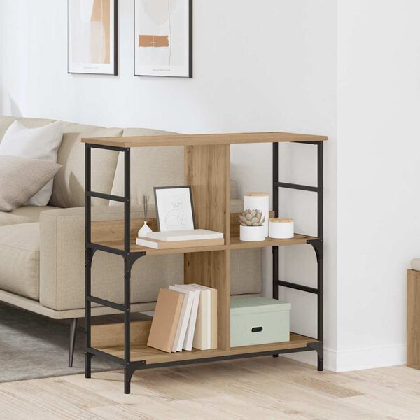 vidaXL Bokhylle artisan eik 78.5 x 33 x 82 cm Konstruert tre