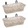 vidaXL Hengende Plantekurv GENDT 2 stk. Naturlig gr&aring; 48 x 22 x 15 cm
