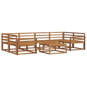 vidaXL Utend&oslash;rs sofa-sett 7 pcs Naturlig Solid akasietre